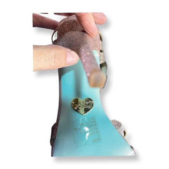 Betsey Johnson - Blue Bottom Champagne Heels - Picture 8 of 9